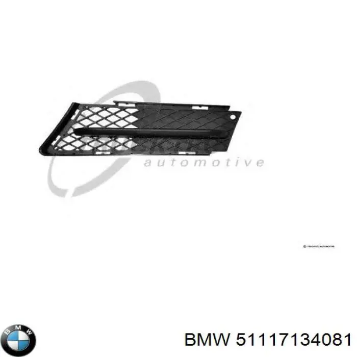 51117134081 BMW rejilla de ventilación, parachoques trasero, izquierda