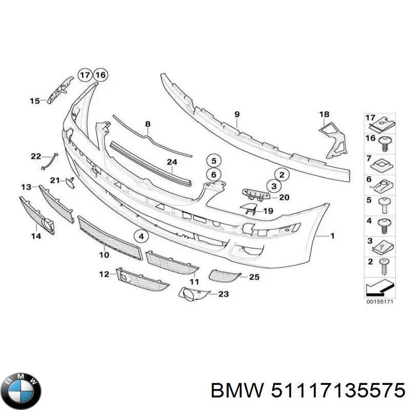 Soporte de parachoques delantero izquierdo BMW 51117135575 precio, desde 46,23 EUR