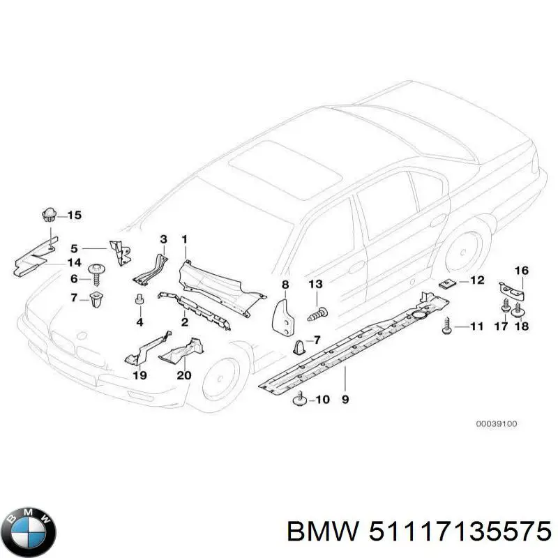 Comprar 51117135575 BMW Soporte de parachoques delantero izquierdo