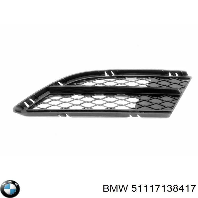 Rejilla de ventilación, parachoques para BMW 3 (E90)