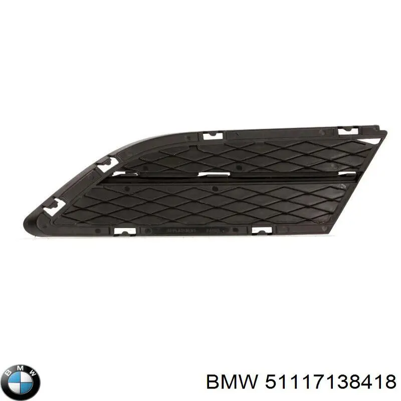 Rejilla derecha del parachoques delantero BMW 51117138418 precio, desde 13,29 EUR