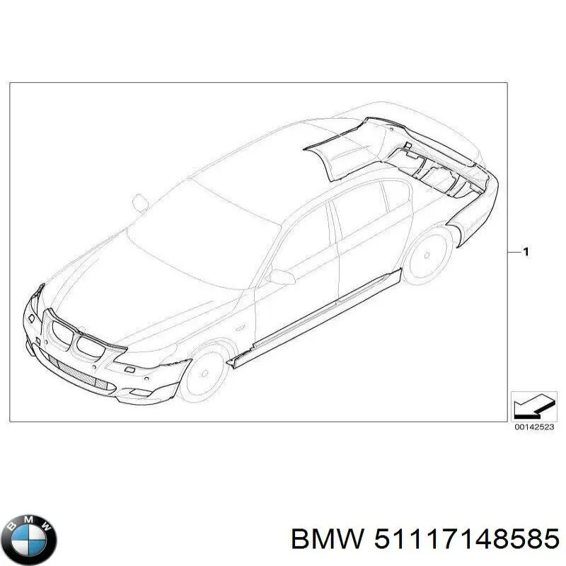 51117148585 BMW soporte de parachoques delantero