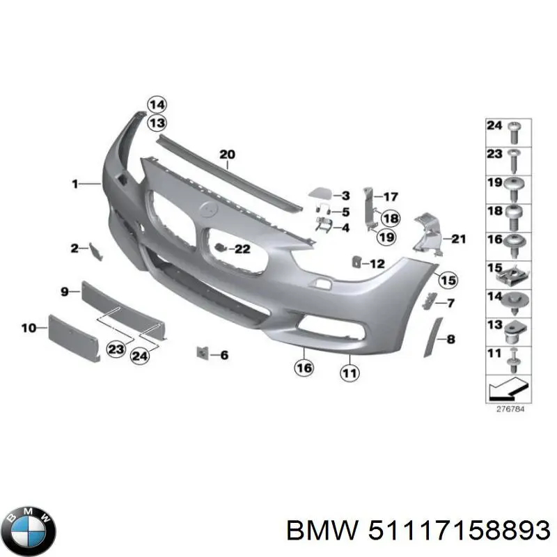 Soporte de parachoques delantero izquierdo BMW 51117158893 precio, desde 22,93 EUR
