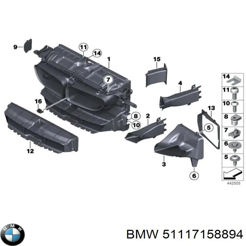 Comprar 51117158894 BMW Soporte de parachoques delantero derecho