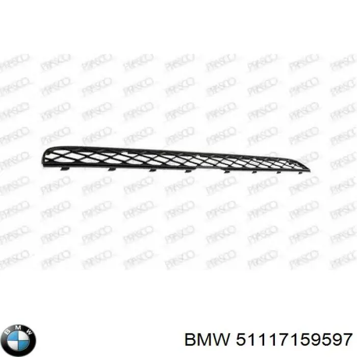 Rejilla superior del parachoques delantero BMW 51117159597 precio, desde 29,21 EUR