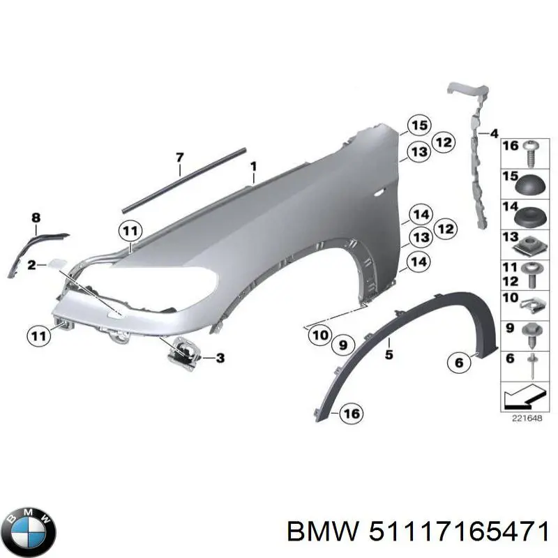 51127165471 BMW Soporte de parachoques delantero izquierdo