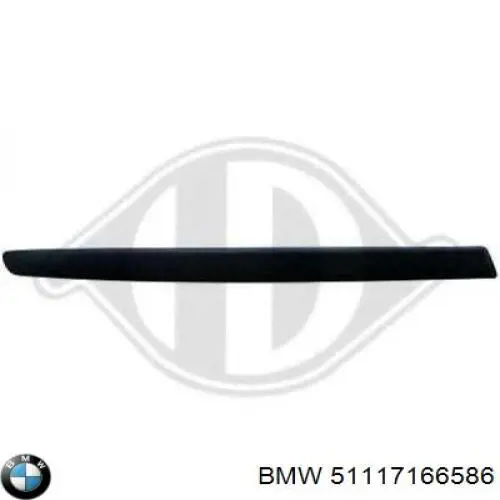 Listón embellecedor/protector, paragolpes delantero derecho para BMW 1 (E81, E87)