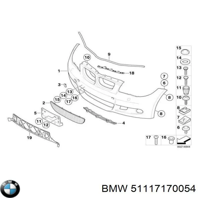51117170054 BMW refuerzo parachoque delantero