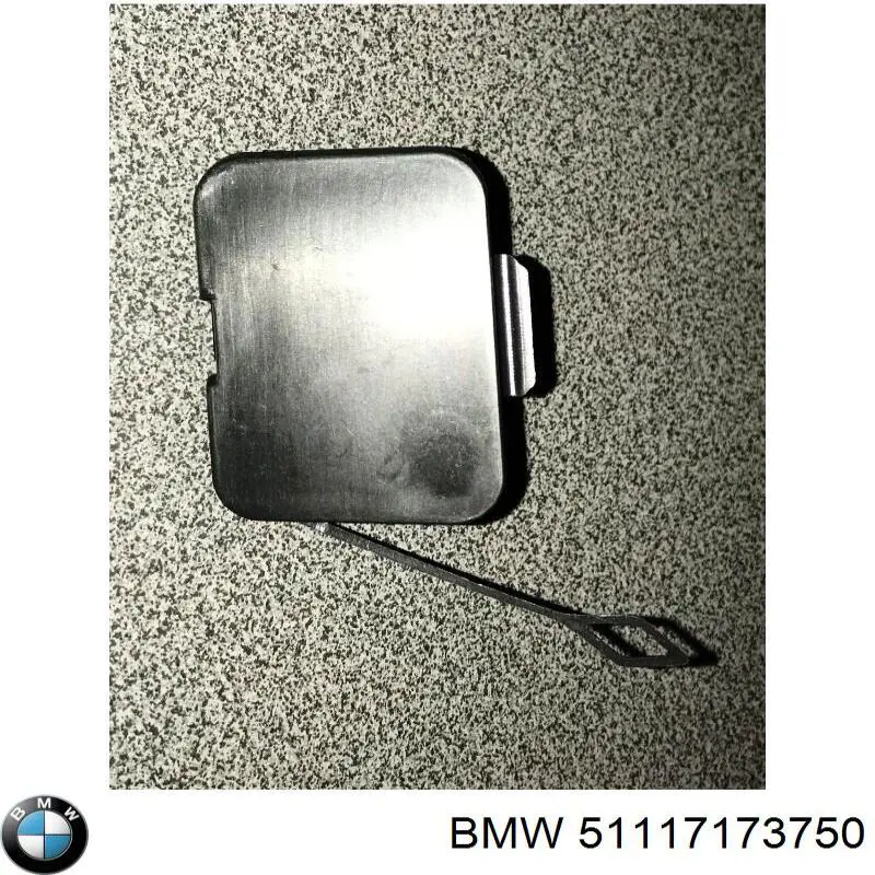 51117173750 BMW cobertura de parachoques, enganche de remolque, delantera