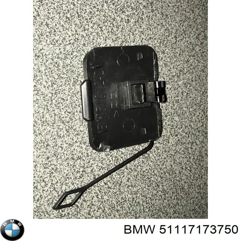 51117173750 BMW Cobertura de parachoques, enganche de remolque, delantera 