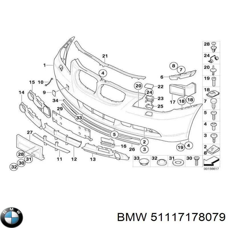 Comprar 51117178079 BMW Defensa delantera