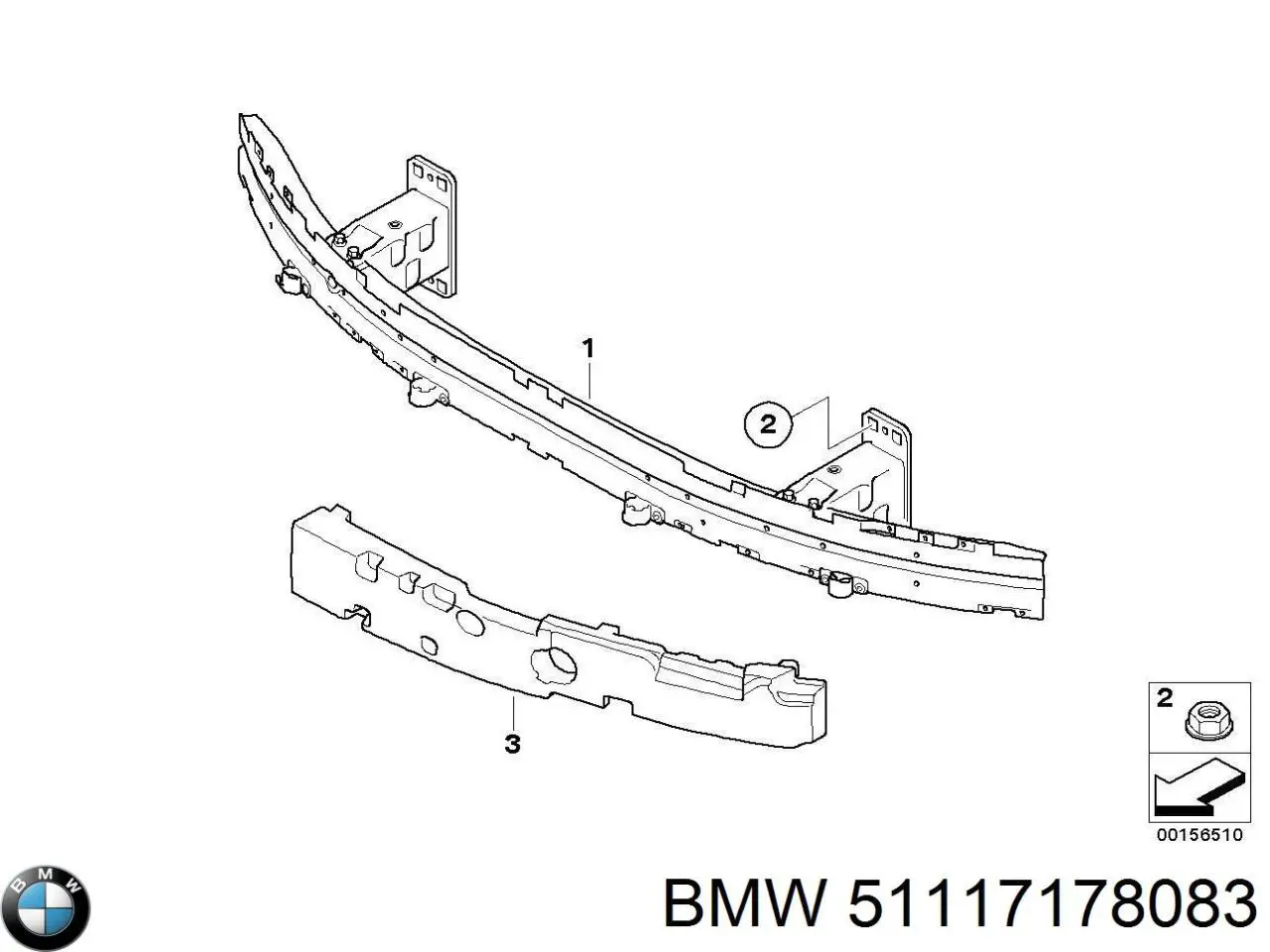 Absorbente paragolpes delantero para BMW 5 (E60)