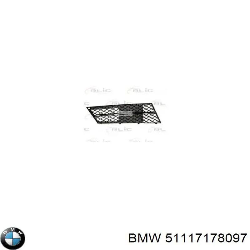 51117178097 BMW rejilla de ventilación, parachoques trasero, izquierda