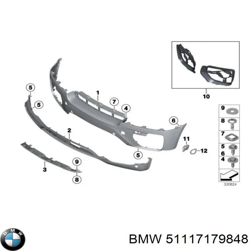 Protector, parachoques delantero BMW 51117179848 precio, desde 105,43 EUR