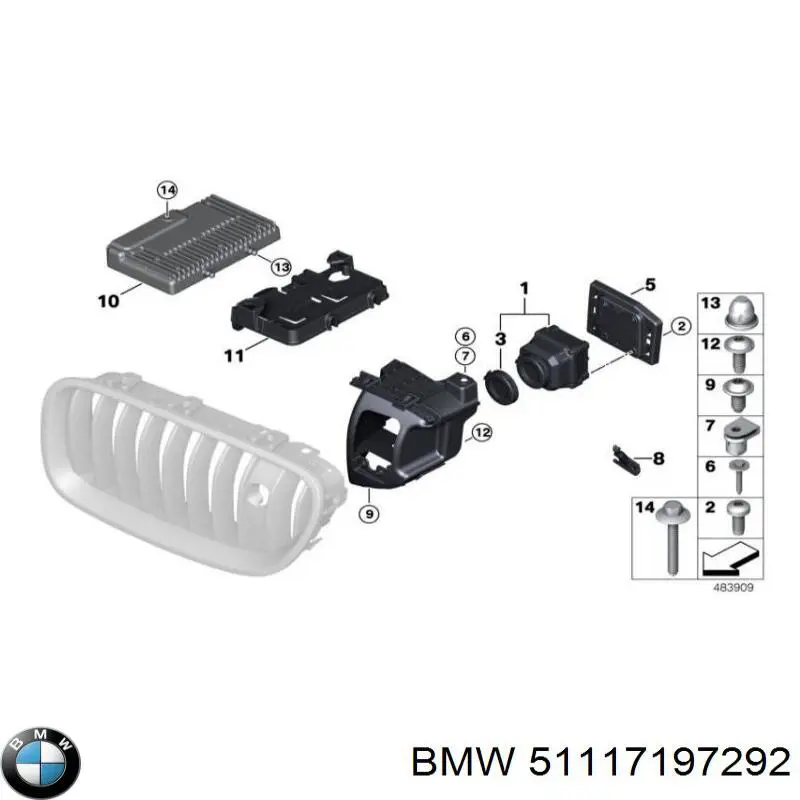 Moldura de parachoques delantero derecho para BMW 7 (F01, F02, F03, F04)