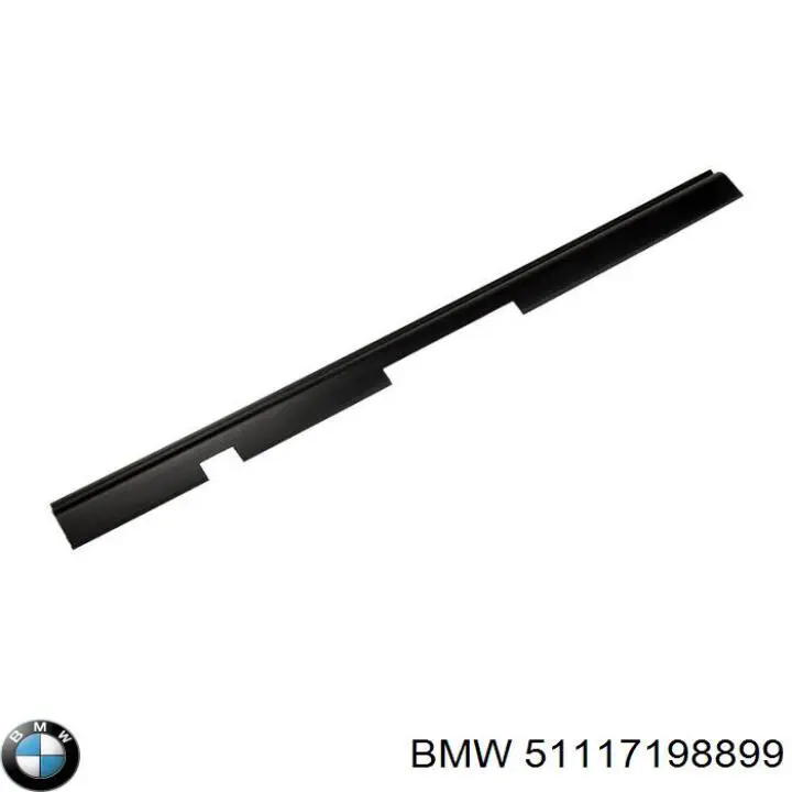 51117198899 BMW moldura de rejilla parachoques delantero izquierda
