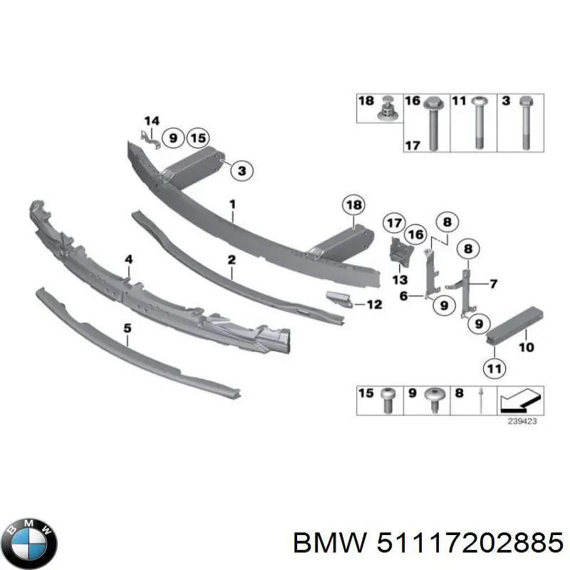 Muelle del perno de fijación del colector BMW 51117202885 precio, desde 4,31 EUR