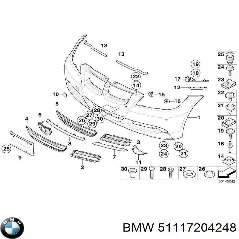 51117204248 BMW paragolpes delantero