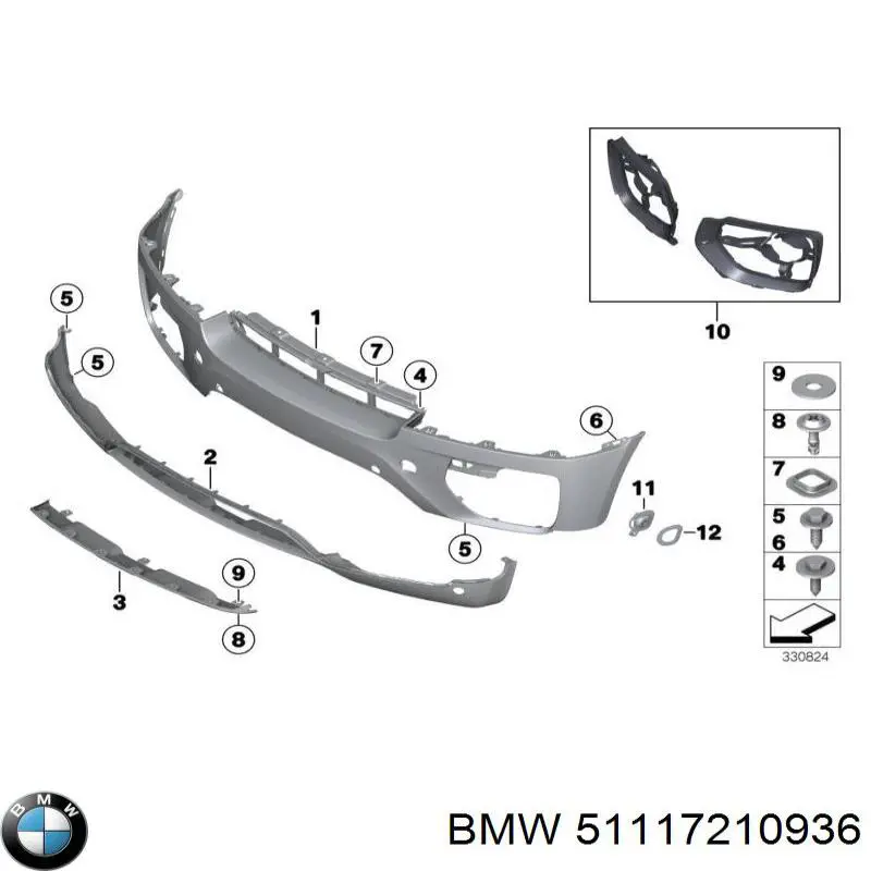 Soporte(Adaptador)Para Montaje De Faros Delanteros para BMW X6 (E72)