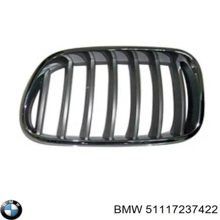 Rejilla derecha del radiador BMW 51117237422 precio, desde 41,16 EUR
