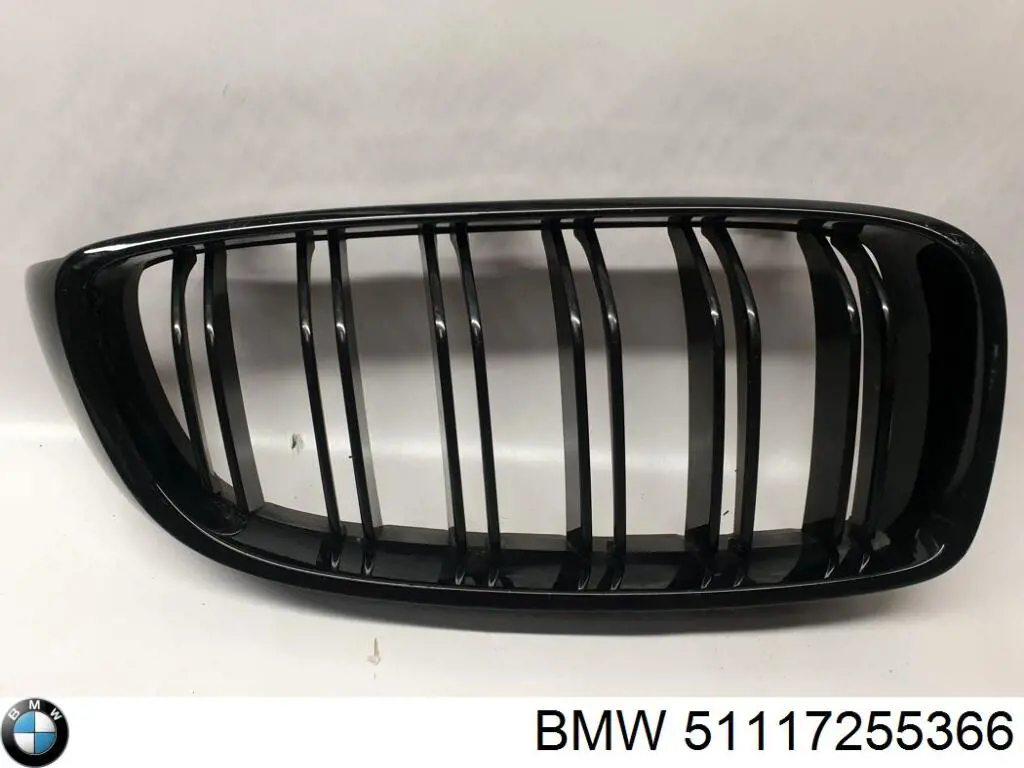 Rejilla de ventilación, parachoques delantero, derecha BMW 51117255366