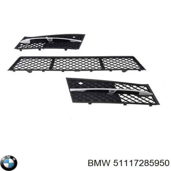 Rejilla de ventilación, paragolpes delantero, central BMW 51117285950 precio, desde 16,85 EUR