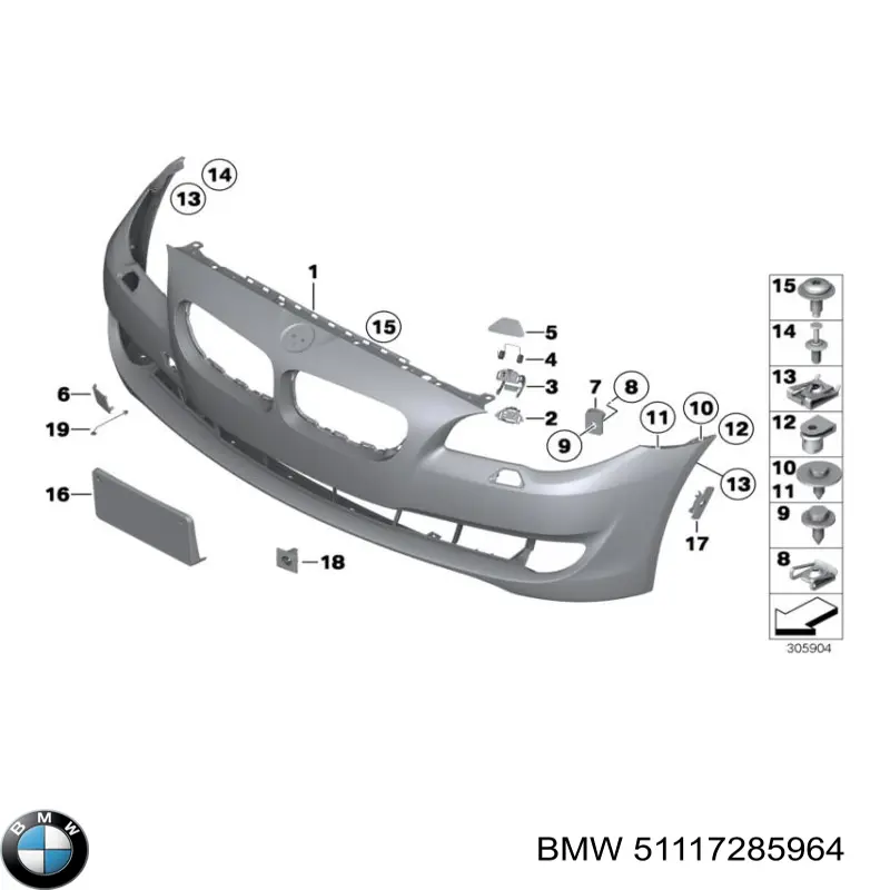 Parachoques delantero BMW 51117285964 precio, desde 810,28 EUR