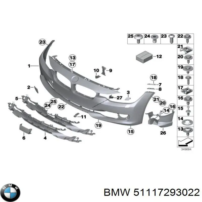 Parachoques delantero BMW 51117293022 precio, desde 177,43 EUR