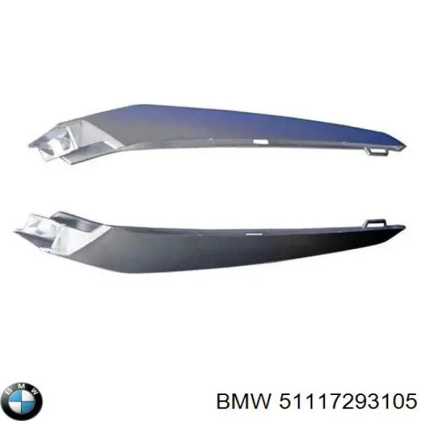 Moldura de rejilla de parachoques delantera izquierda BMW 51117293105 precio, desde 14,54 EUR