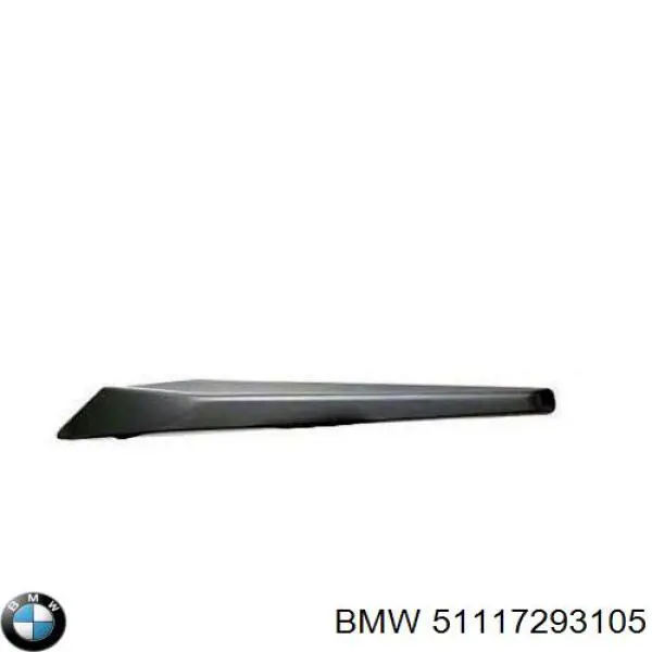 51117293105 BMW moldura de rejilla parachoques delantero izquierda