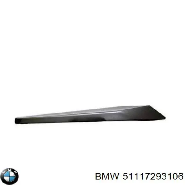 51117293106 BMW moldura de rejilla parachoques delantero derecha