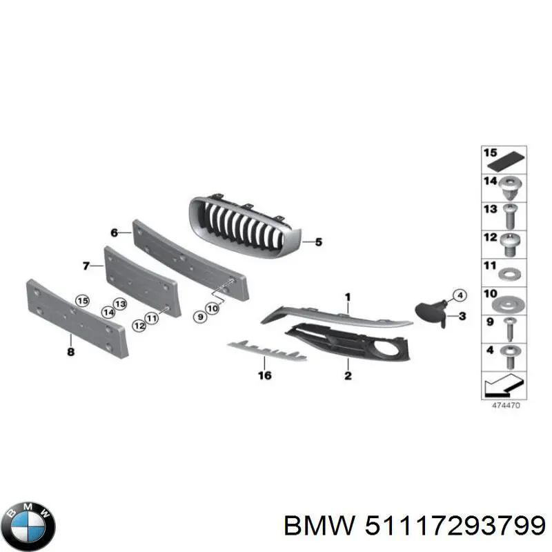 Montura de faro antiniebla izquierdo BMW 51117293799 precio, desde 85,34 EUR