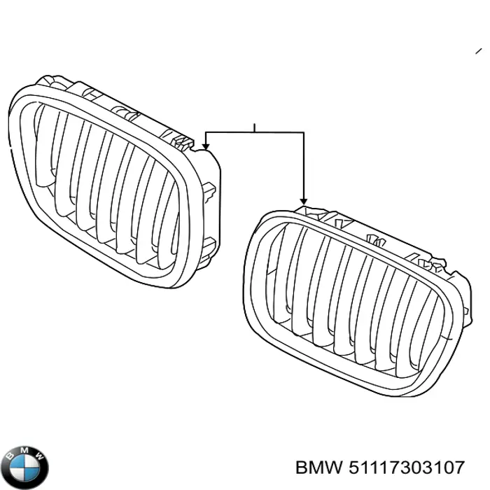 Comprar 51117303107 BMW Rejilla izquierda