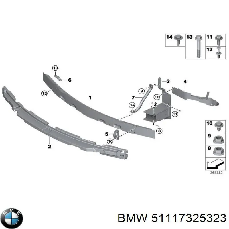 51117325323 BMW soporte de parachoques delantero izquierdo