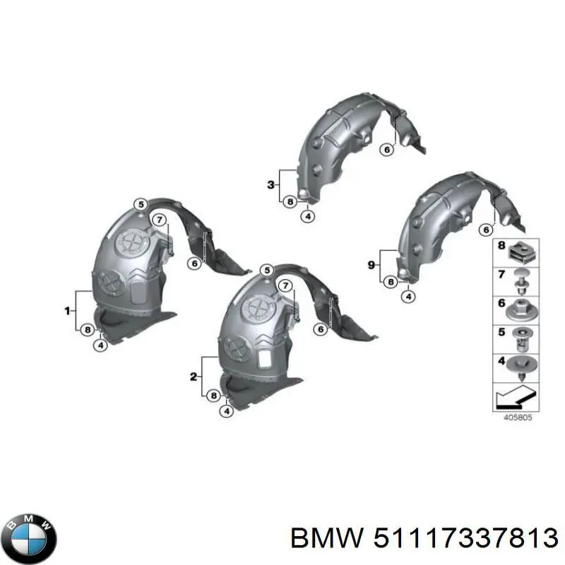 Alerón delantero izquierdo del parachoques BMW 51117337813 precio, desde 71,44 EUR