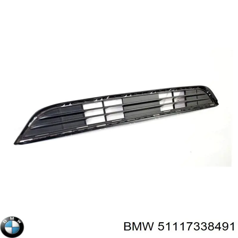 51117338491 BMW rejilla de ventilación, parachoques trasero, central