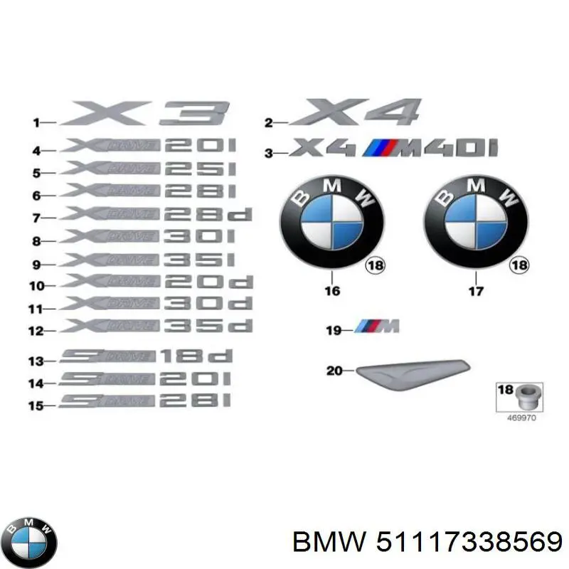Comprar 51117338569 BMW Moldura del guardabarros delantero izquierdo