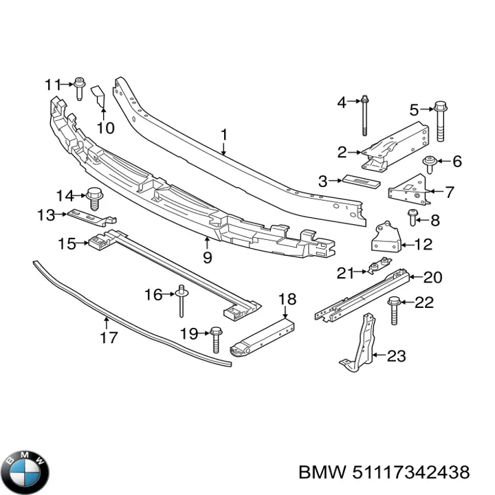 Absorbente paragolpes delantero para BMW X2 (F39)