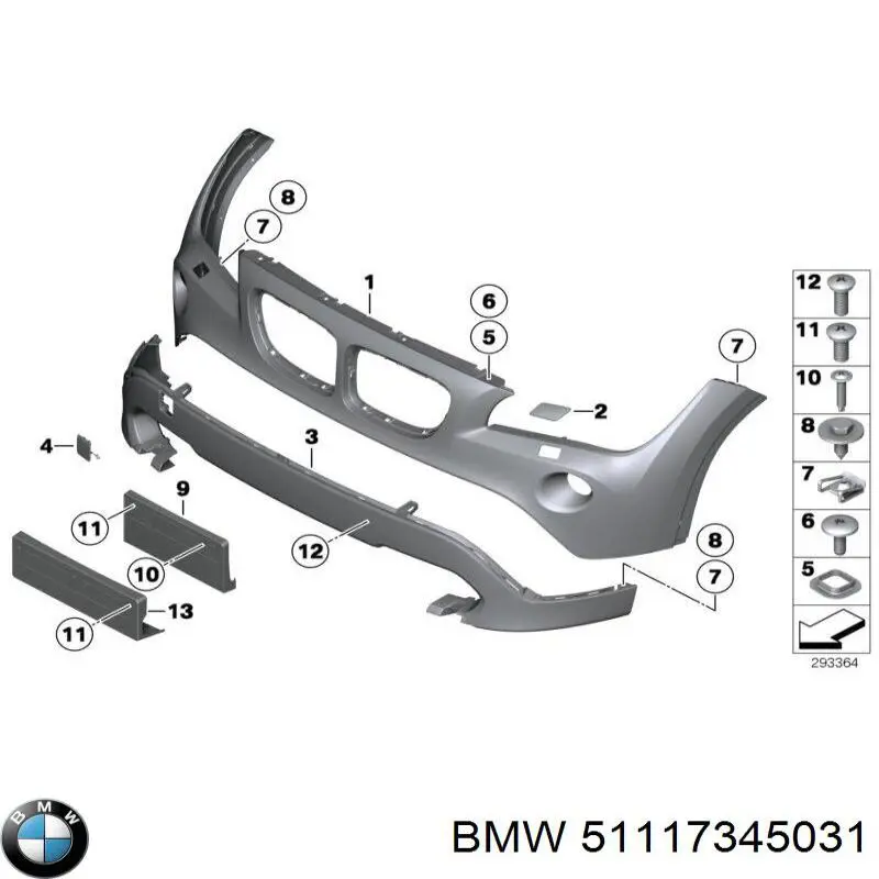 51117345031 BMW parachoques delantero