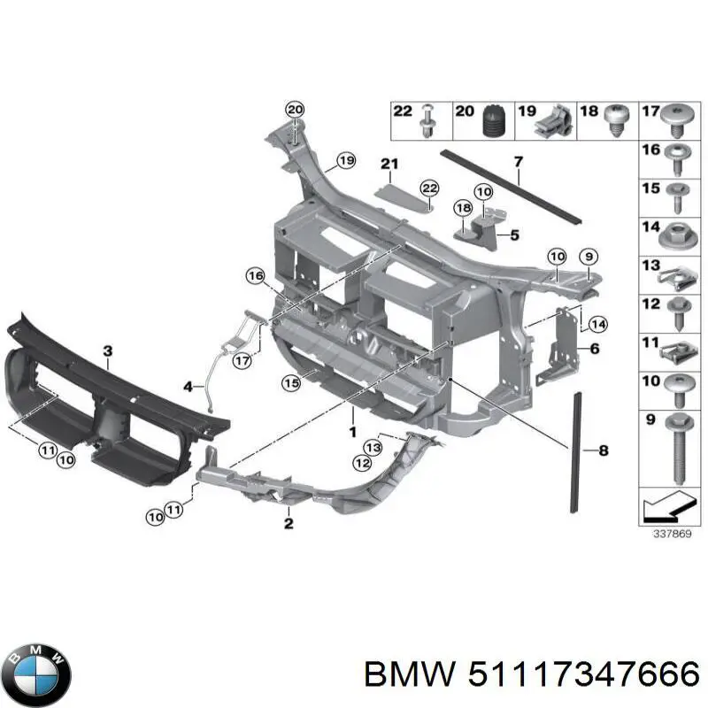 Comprar 51117347666 BMW Tapa de la boquilla del lavafaros delantero