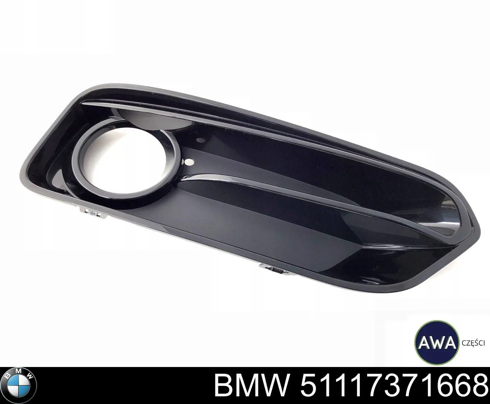 51117371668 BMW Rejilla derecha del parachoques delantero