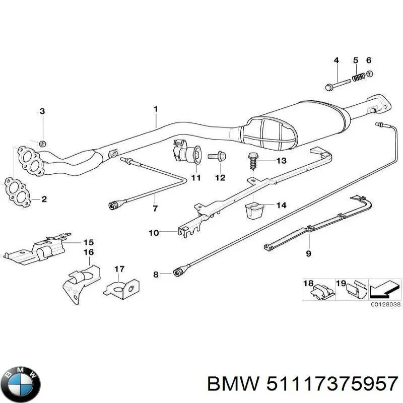 51117375957 BMW Soporte del refuerzo del parachoques delantero