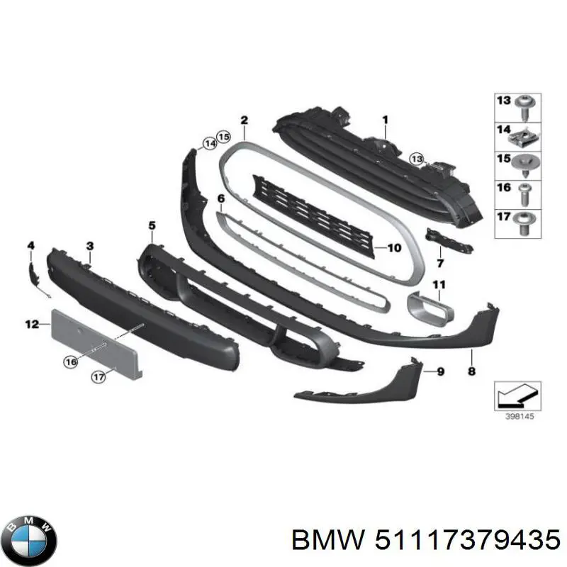 Spoiler delantero BMW 51117379435 precio, desde 146,11 EUR
