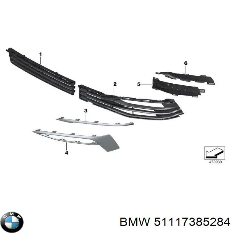 Embellecedor de faro antiniebla derecho BMW 51117385284 precio, desde 55,55 EUR