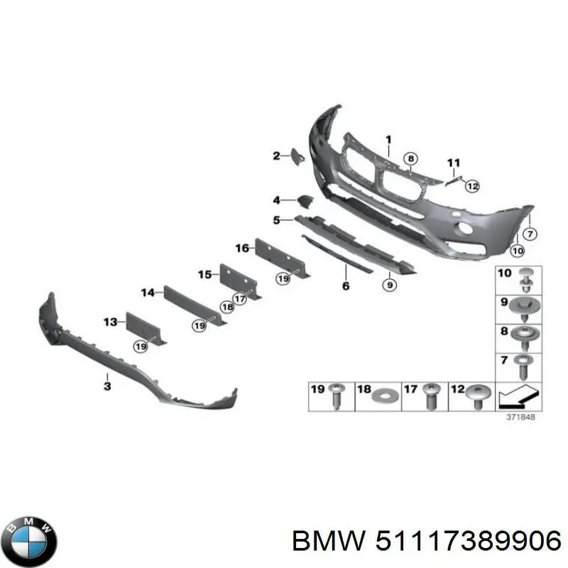 51117389906 BMW parachoques delantero