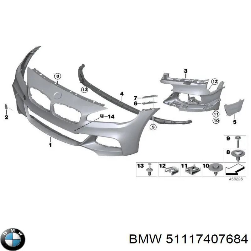 51117407684 BMW parachoques delantero