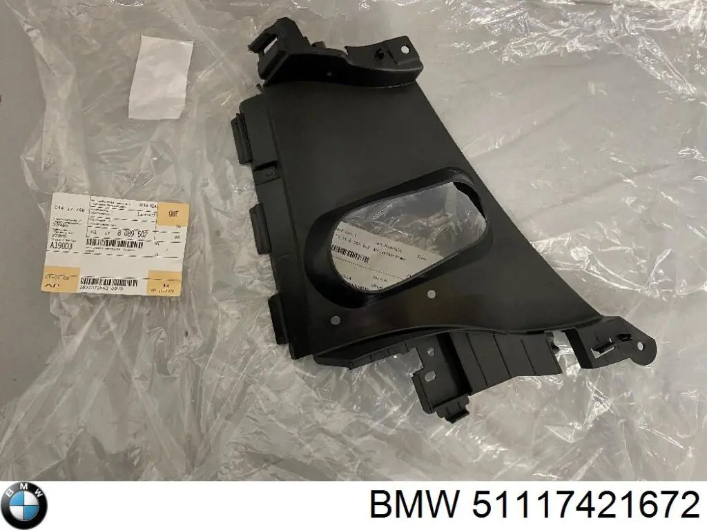 Soporte del refuerzo del parachoques delantero 51117421672 BMW