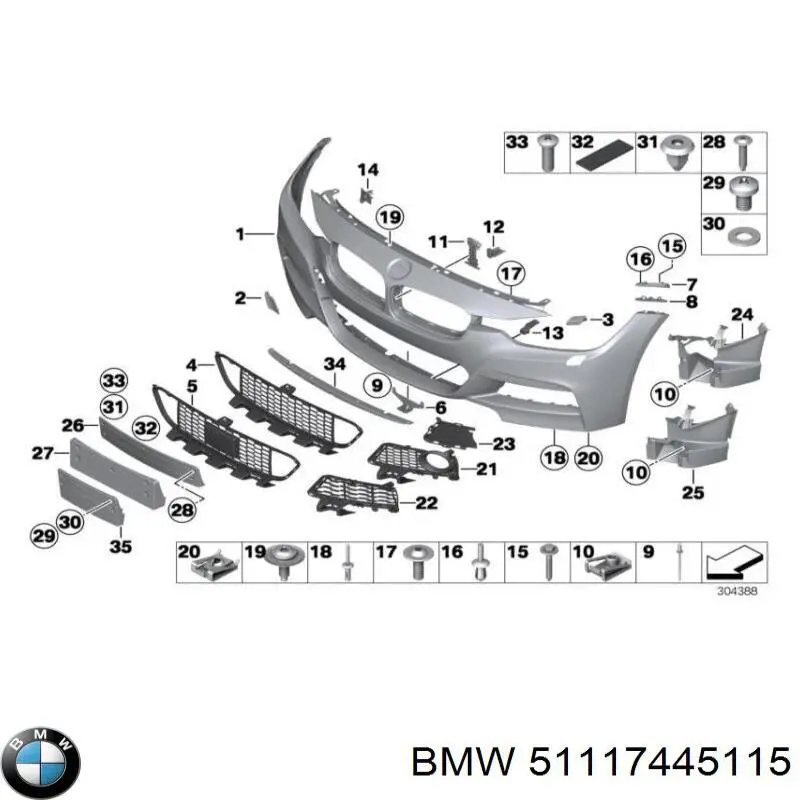 51117445115 BMW parachoques delantero