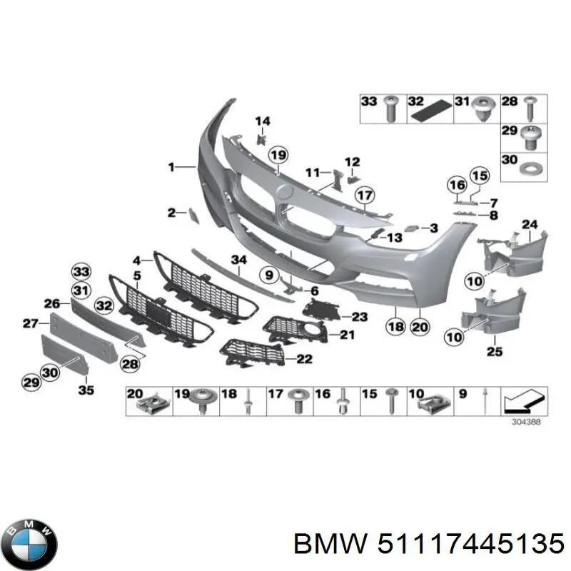 51117445135 BMW parachoques delantero