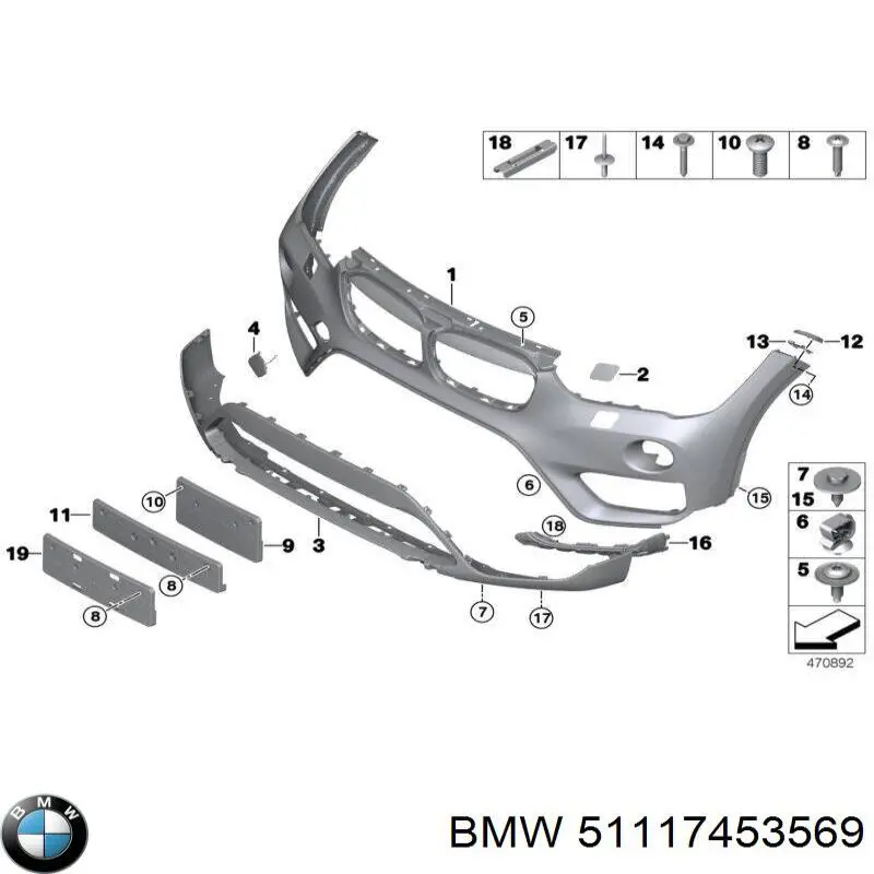 51117453569 BMW parachoques delantero